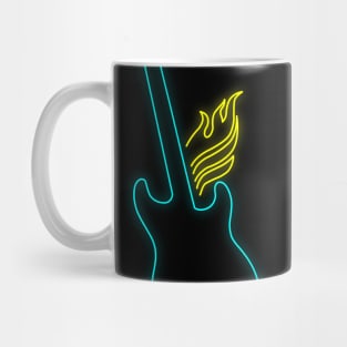 Electric Guitar Neon Light Mug